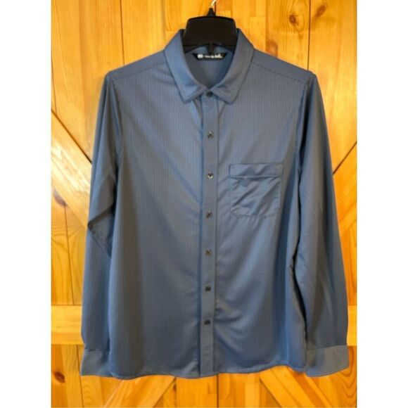 Travis Mathew  Shirt Mens Medium Blue Plaid Long Sleeve Button Down (8083) - Picture 1 of 7